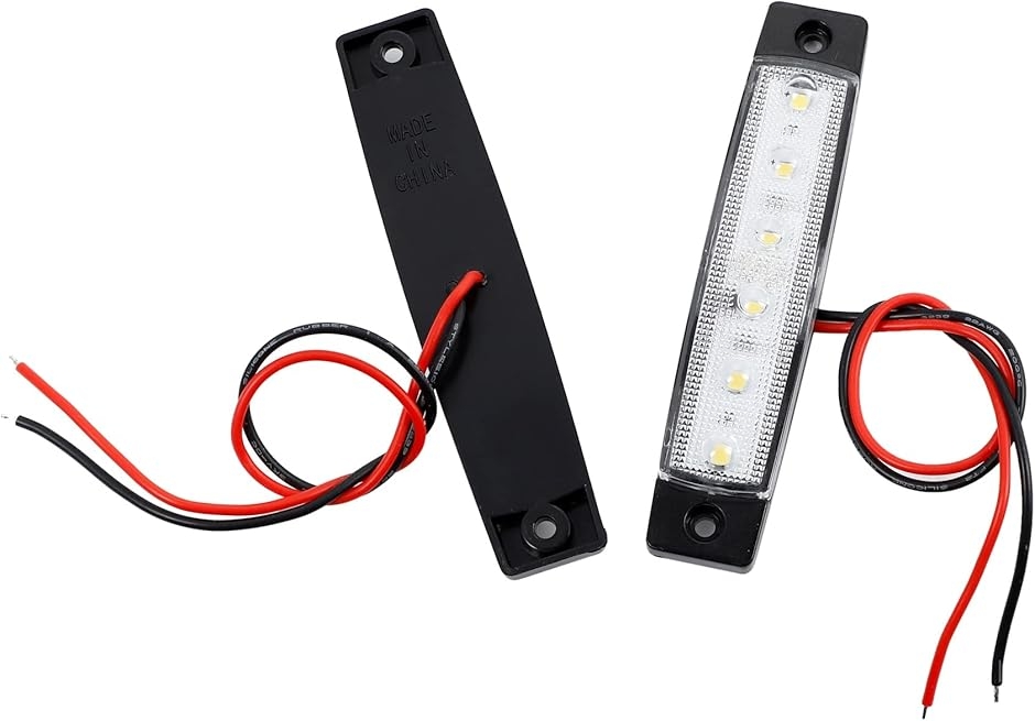 12V車用 LED サイドマーカー ランプ 6連 汎用 10個セット トレーラー