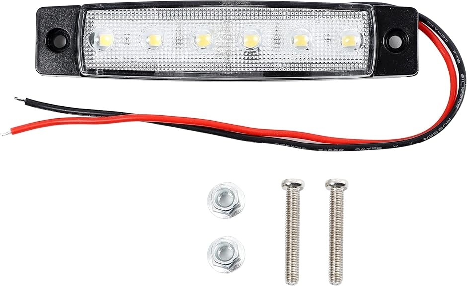 12V車用 LED サイドマーカー ランプ 6連 汎用 10個セット トレーラー