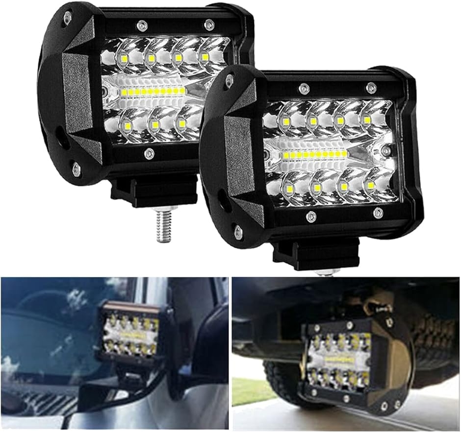 LED ���[�N���C�g ��Ɠ� �f�b�L���C�g 60W �h�� 12V 24V �t�H�O �����v (20000lm 4500k �� ph7 �N��)