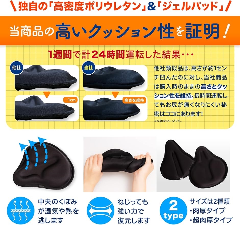 自転車 サドルカバー サドルクッション エアロバイク( 超肉厚
