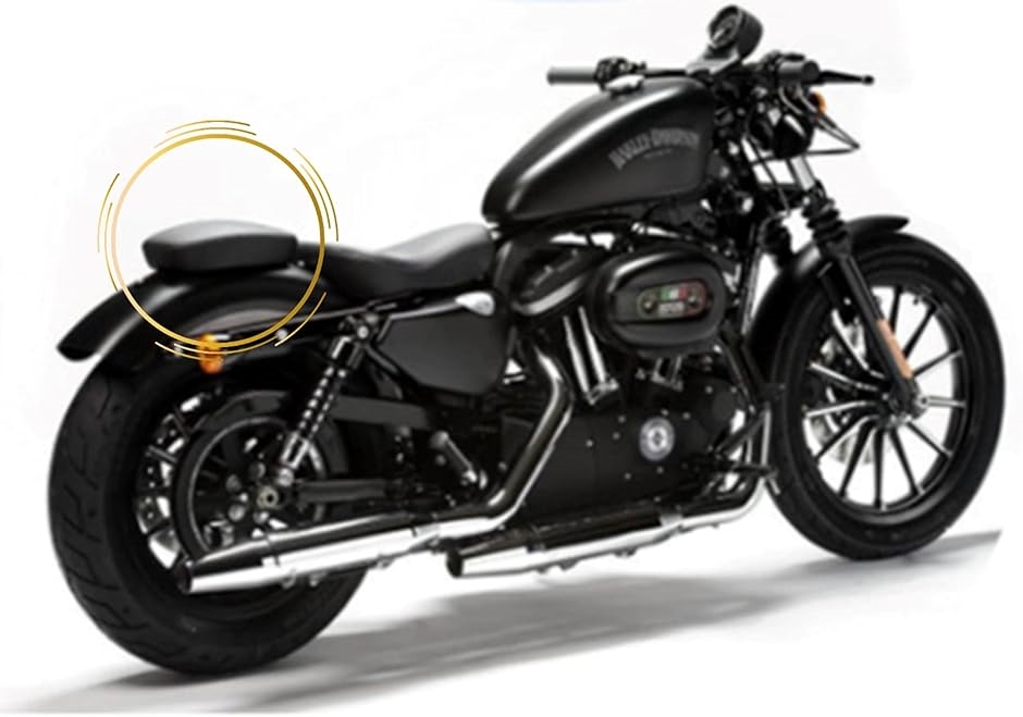 Harley-Davidson バイクシート 黒 Motor Rock モーターロック 本革シート タイプ：ロング スポーツ