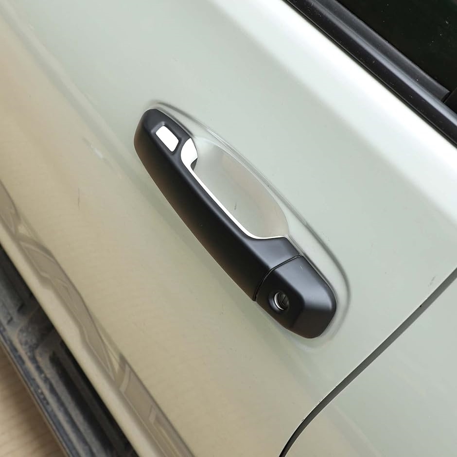 トヨタランドクルーザープラドfj150 外装ドア ハンドルカバー( マットブラック,  スマートセンサー付きの2つの穴があります)｜zebrand-shop｜06