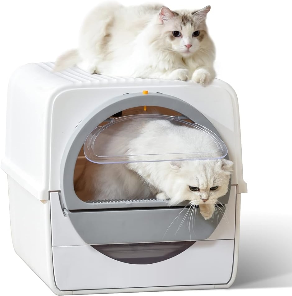 猫トイレ 引き出し式ゴミ箱掃除 取り外し可能 お手入れ簡単( 猫トイレ+猫砂収集ボックス12個入り)
