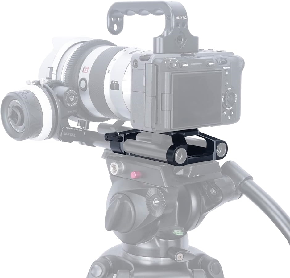 互換品】15mm デュアル カメラベースプレート 1/4インチネジ穴付き