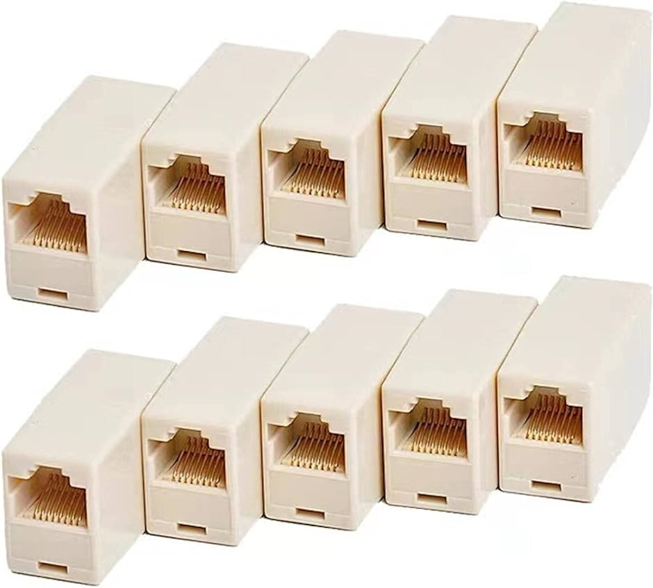 LANケーブル 中継コネクタ RJ45 継ぎ足し 接続 端子 メス 延長 アダプタ CAT5 CAT6( 50個セット)｜zebrand-shop