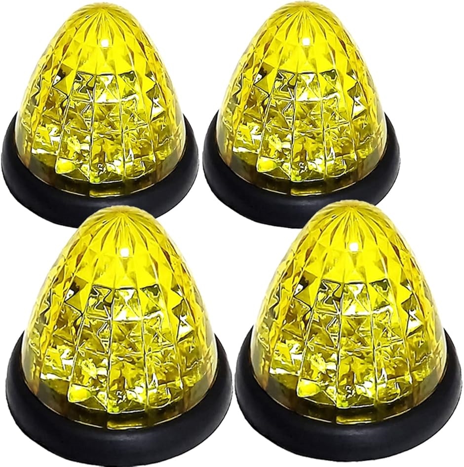 LEDサイドマーカー イエロー 4個セット 互換品】 カスタマイズ トラック用 マーカーランプ LED サイド 16LED