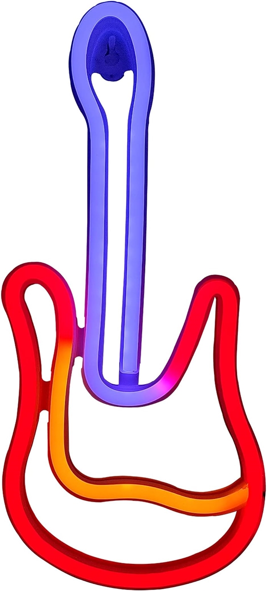Yahoo! Yahoo!ショッピング(ヤフー ショッピング)ギター型ナイトライト インテリア・ネオン カラーウォール ハンギングランプ ベッドルームのベッドサイドの間接照明（ ギター）