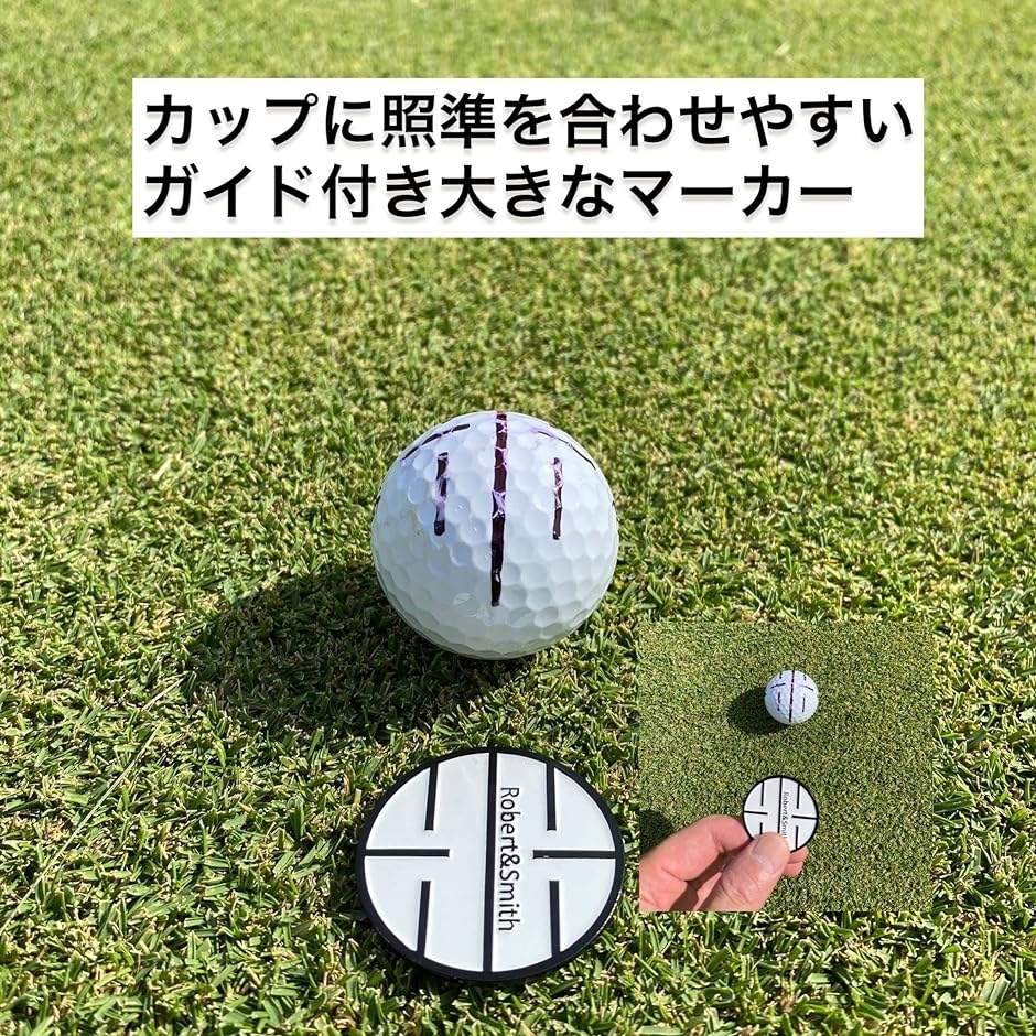 ロバート・アンド・スミス ゴルフ マーカー ハットクリップ マグネット付 大きいサイズ 直径38mm ゴルフ用品 MDM｜zebrand-shop｜03