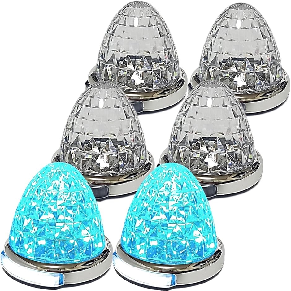 ブランド登録なし - 【取り替えっこ品】 カスタマイズ 12V 24V 貨物自動車用 LED 目じるし照明ランプ 道の辺灯役立つこと付 陣営 汎用(内燃機関青碧,  6個仕掛ける) ウインカー-バイク