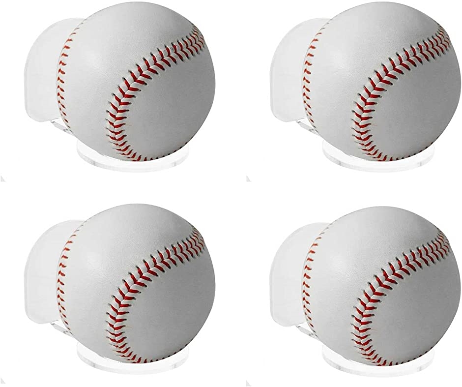 野球 ディスプレイ 野球ボール スタンド ボール飾り台 サインボール立て サインボールケース( 透明)