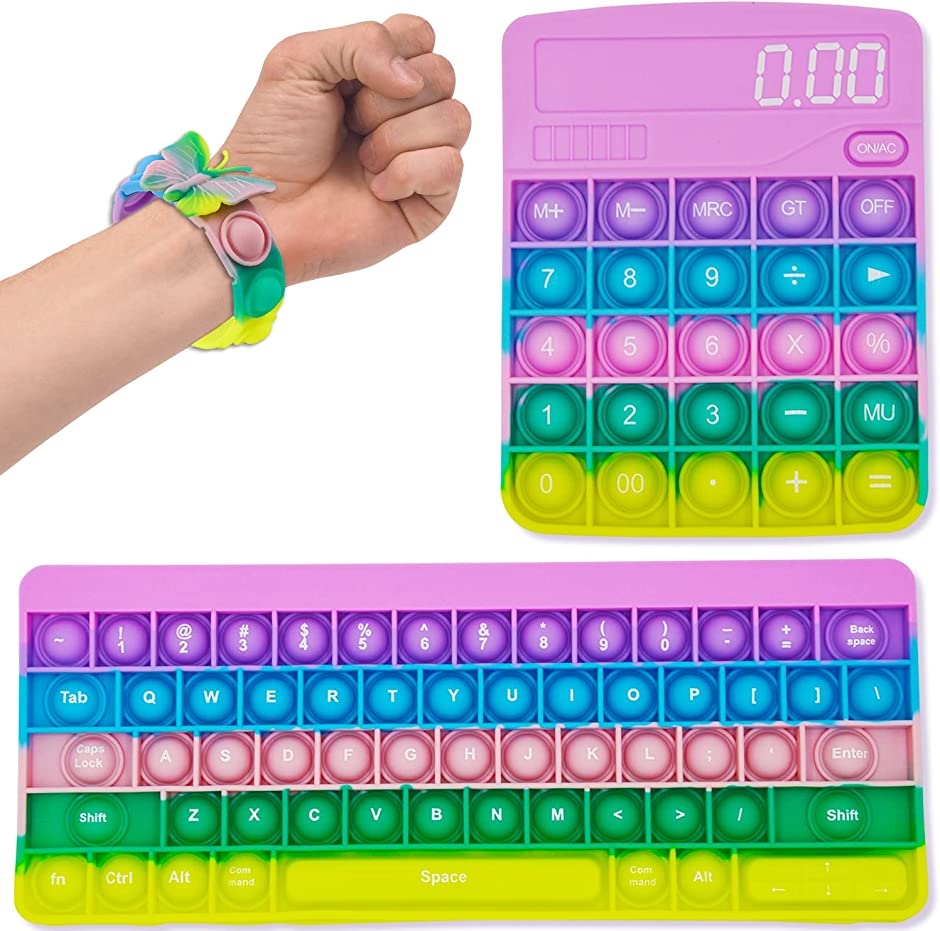 プッシュポップ バブル ポップイット キーボード セット 文字付き ストレス解消 知育おもちゃ 子供大人兼用 キーボード+プッシュポップ