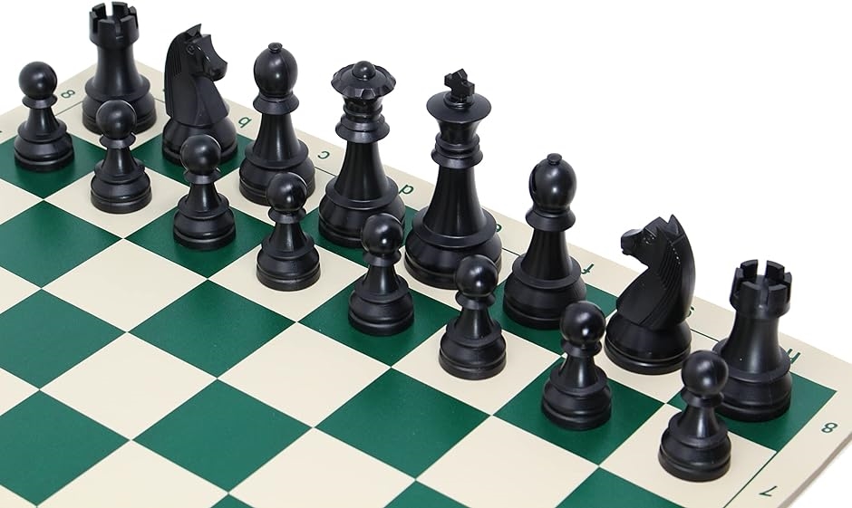ChessJapan チェスセット ジャーマン・トーナメント 44cm( グリーン， ブラック， ホワイト,  44cm ヘビー)｜zebrand-shop｜03