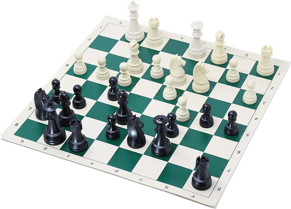 ChessJapan チェスセット ジャーマン・トーナメント 44cm( グリーン， ブラック， ホワイト,  44cm ヘビー)｜zebrand-shop｜04
