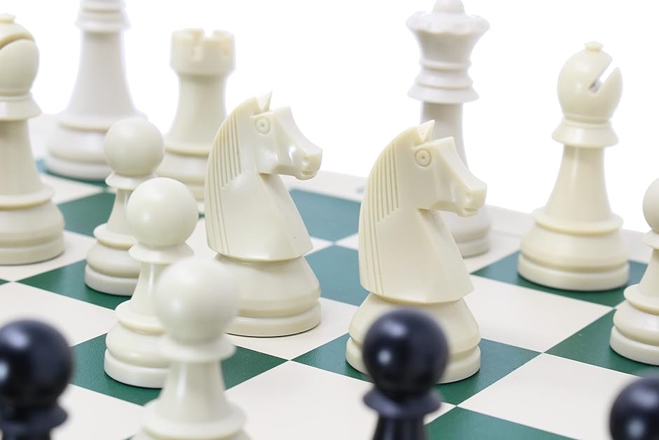 ChessJapan チェスセット ジャーマン・トーナメント 44cm( グリーン， ブラック， ホワイト,  44cm ヘビー)｜zebrand-shop｜05