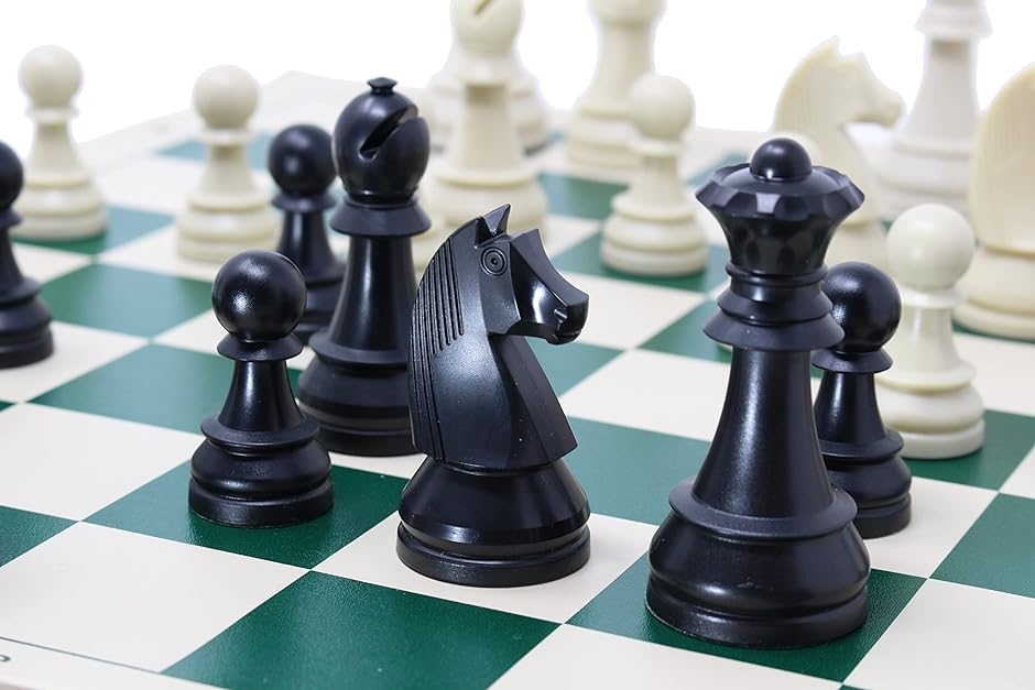 ChessJapan チェスセット ジャーマン・トーナメント 44cm( グリーン， ブラック， ホワイト,  44cm ヘビー)｜zebrand-shop｜06