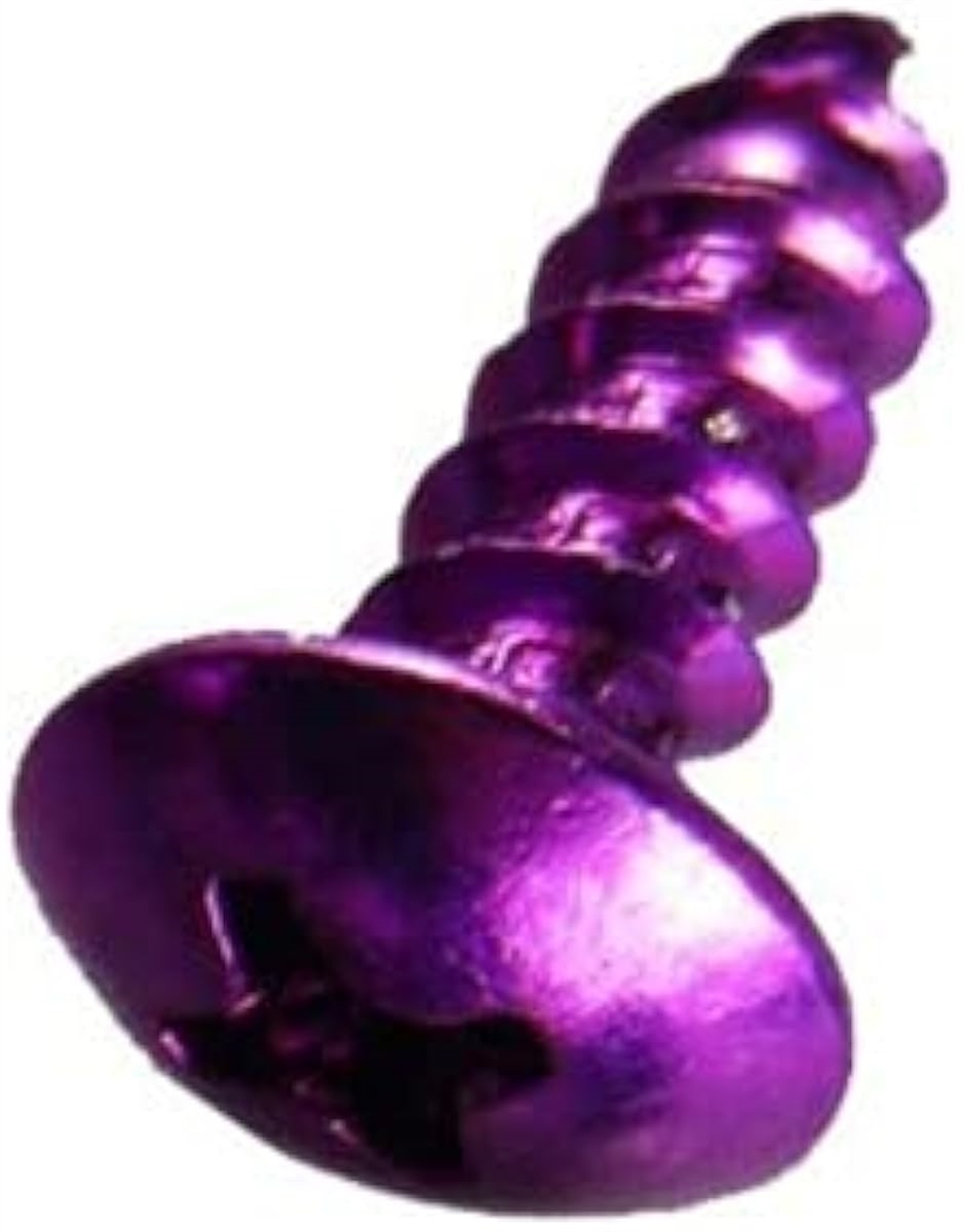 アルミタッピングビス M5x16mm 汎用 ドレスアップ カスタム 紫 10個セット( パープル ( 紫 ),  10個セット)｜zebrand-shop｜02