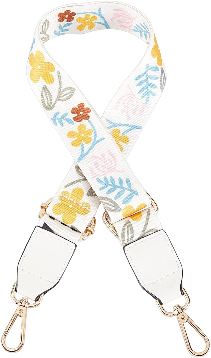 ショルダーストラップ バッグベルト バッグ小物 花柄 80cmから130cm 長さ調節可能 交換用 単品 携帯 紐 斜め掛 カジュアル