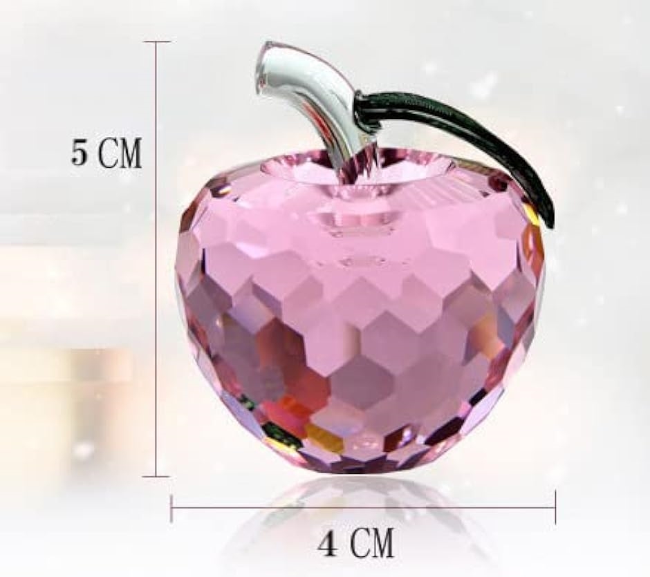 りんご 水晶 クリスタル 風水 浄化 インテリア 雑貨 置物 アップル 4cm / ピンク( 4cm / ピンク)｜zebrand-shop｜04