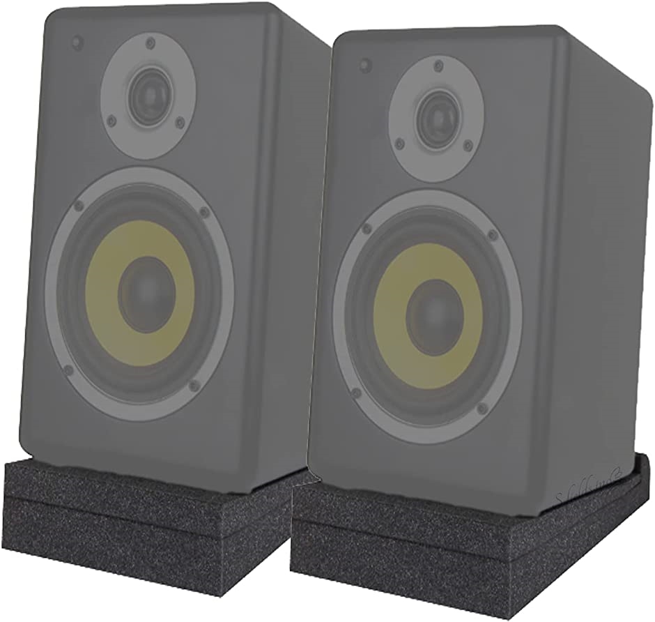 オーディオスピーカー用 ウレタンマット 2枚組 防振シート 防音パッド スピーカースタンド( ブラック,  30x17x4cm)｜zebrand-shop