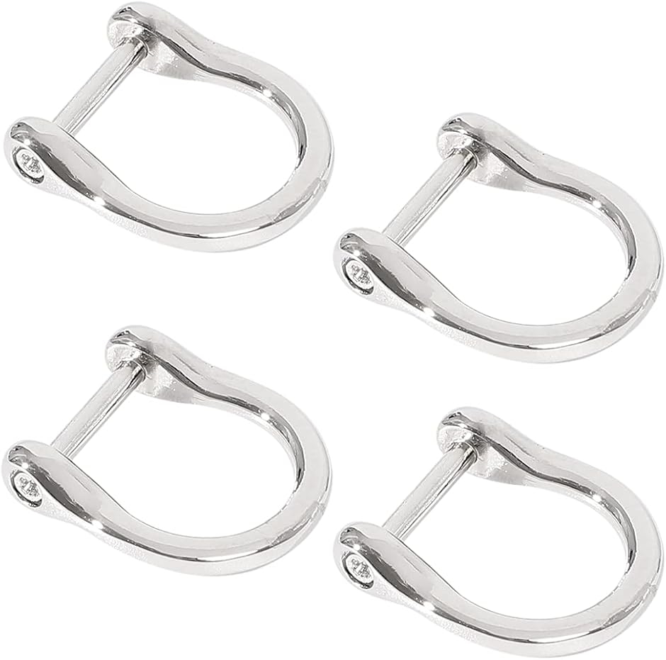 Yahoo! Yahoo!ショッピング(ヤフー ショッピング)Dカン D型カン リング ハンドメイド アクセサリー パーツ 金具 手芸 材料 小物 ネジ式 DIY 4個 セット（シルバー）