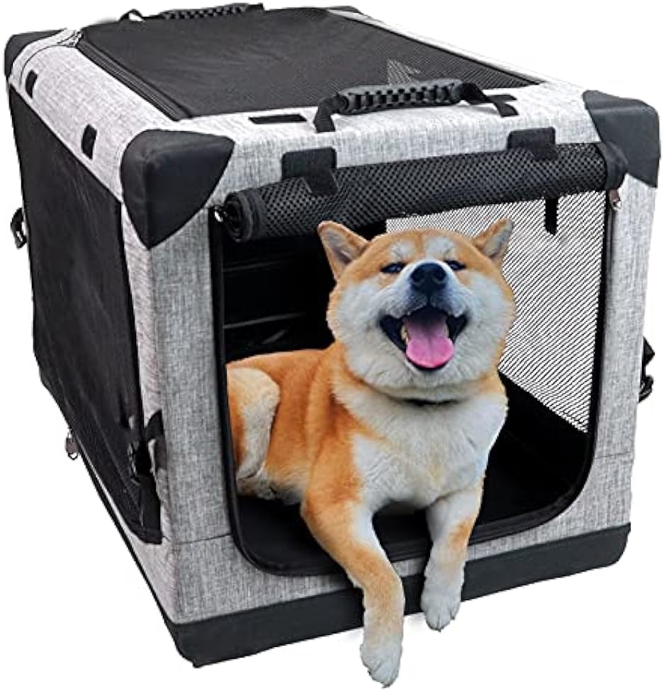 超可爱 折りたたみペットケージ 犬ケージ 犬用クレート 猫用キャリー キャリーバッグ・スリング