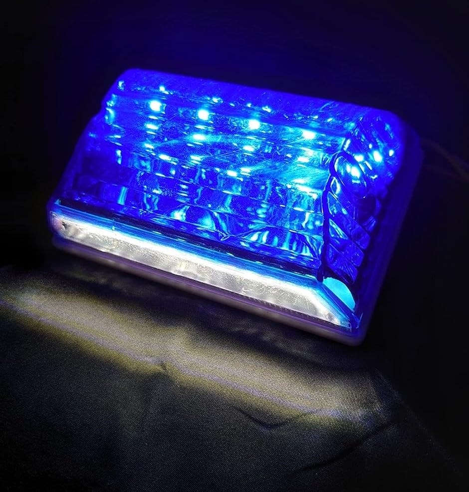 トラック マーカーランプ サイドマーカー LED 24V 四角型 ダウンライト デコトラ マーカーステー 10個 セット MDM( ブルー)｜zebrand-shop｜06