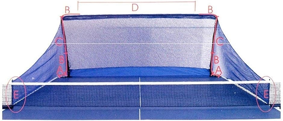 シャシャン 卓球台 取り付け ネット ピンポン 練習用 捕球 ネットZA-266m( 青)｜zebrand-shop｜04
