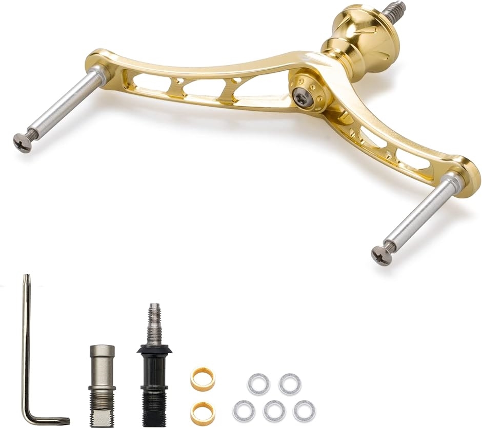 スタッグ　ノブ　シマノ　ダイワ　ハンドルノブ　ベイト　ダブル　リールノブ　左用 HEIGHTEN 45-50mm可変 リール ハンドル(ノブ無し) シマノ