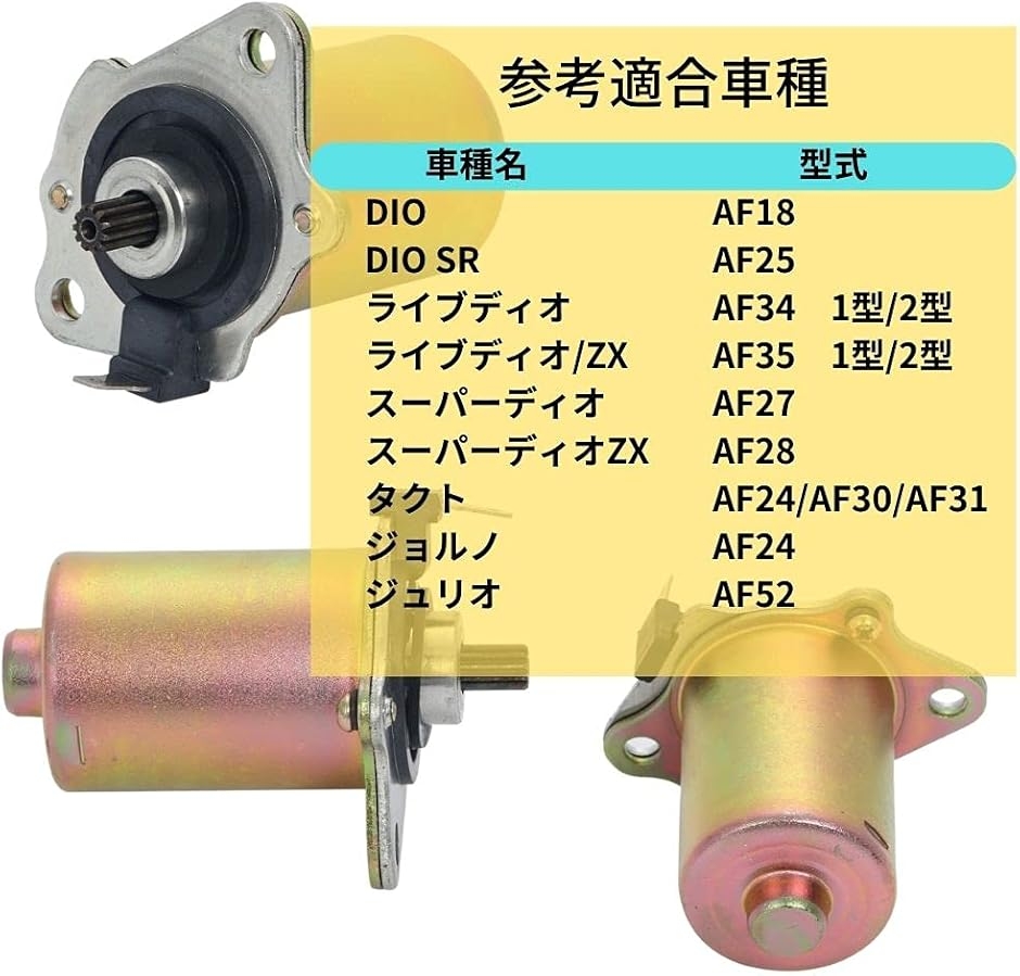 ホンダ用 セルモーター ライブディオ スーパーディオ 等 MDM : ゼ