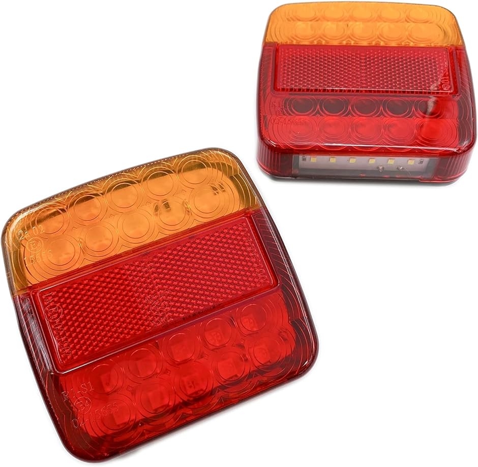 テールランプ DC12V LED リフレクター 付き ダウンライト 角 2個
