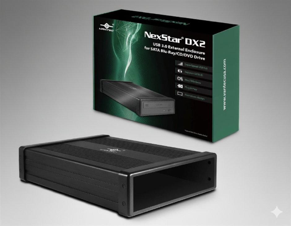 Vantec NexStar DX2 USB 3.0 外付けエンクロージャ設計 5.25インチブルーレイ/CD/DVD (ブラック)