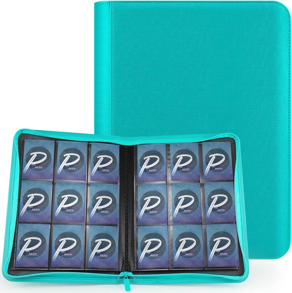 PAKESIスターカードカードファイル9ポケット 360枚収納( 空色)｜zebrand-shop
