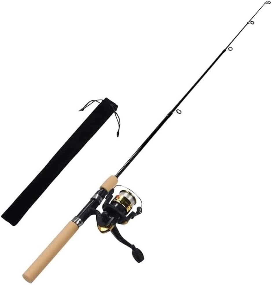 釣竿セットコンパクトロッド スピニングリール ロッド全長100cm ライン