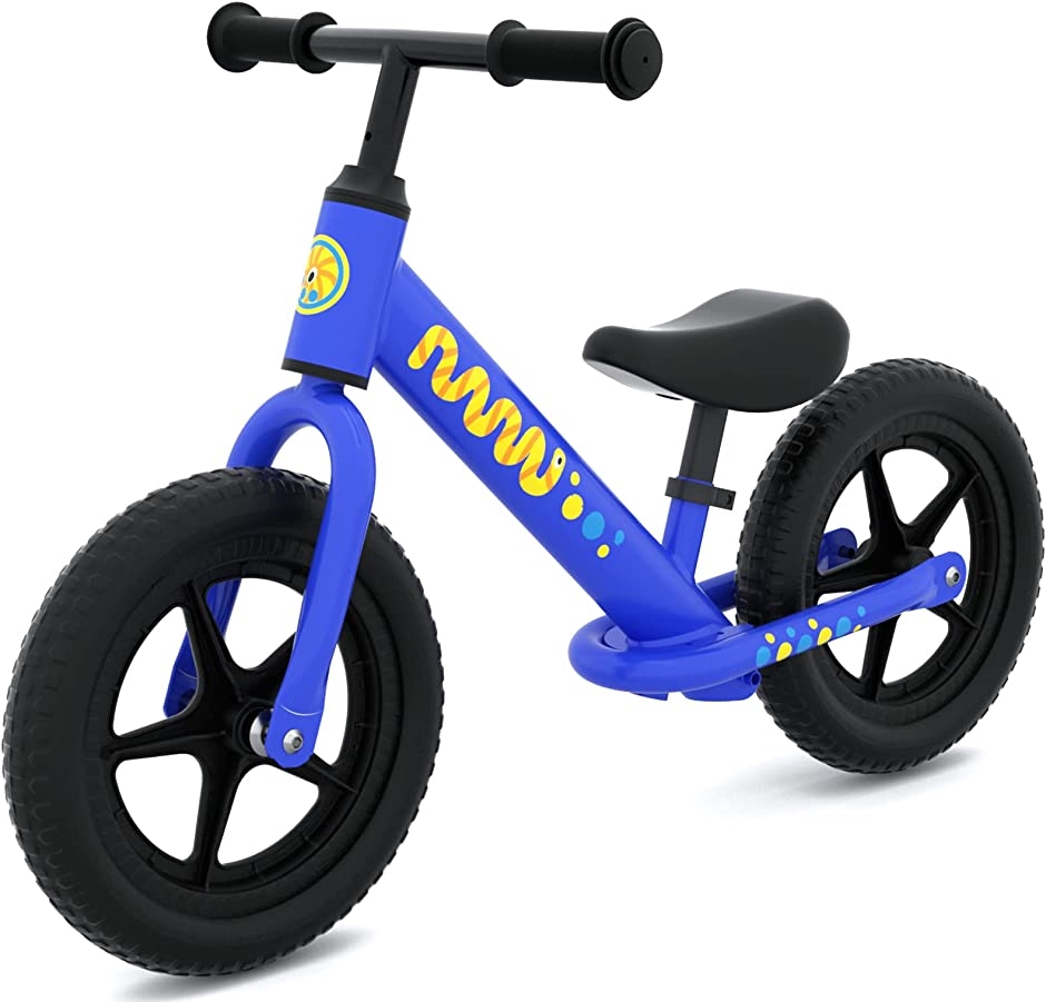 キックバイク ランニングバイク キッズバイク ペダルなし自転車 乗用玩具 1.5歳 〜5歳対象( 青)
