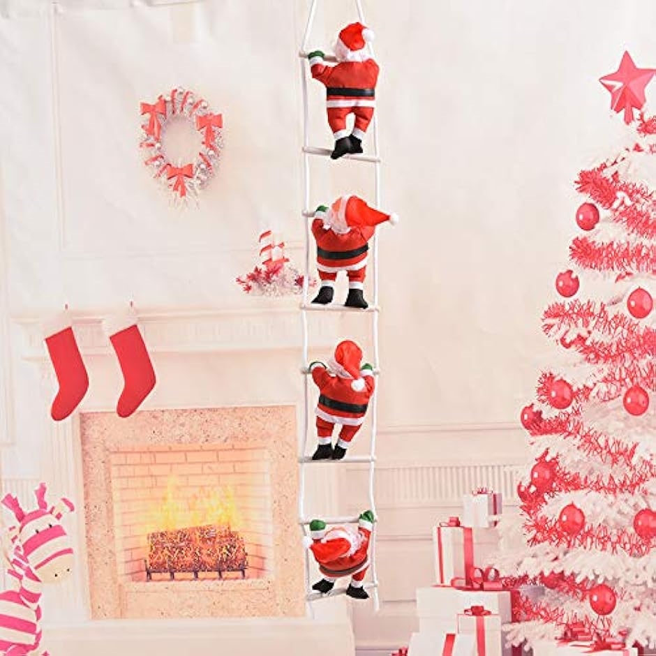 サンタはしご クリスマス飾り クリスマスツリー サンタ人形 サンタクロース人形 25cm MDM( 25cm)｜zebrand-shop｜03