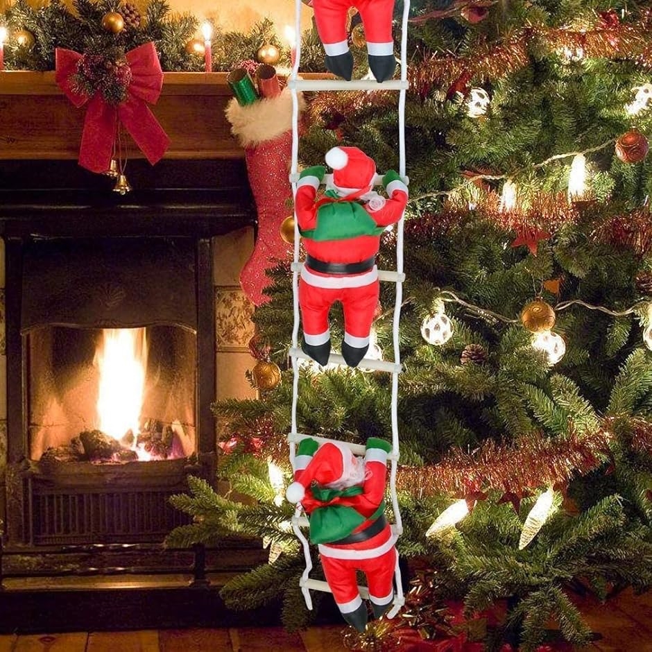サンタはしご クリスマス飾り クリスマスツリー サンタ人形 サンタクロース人形 25cm MDM( 25cm)｜zebrand-shop｜06