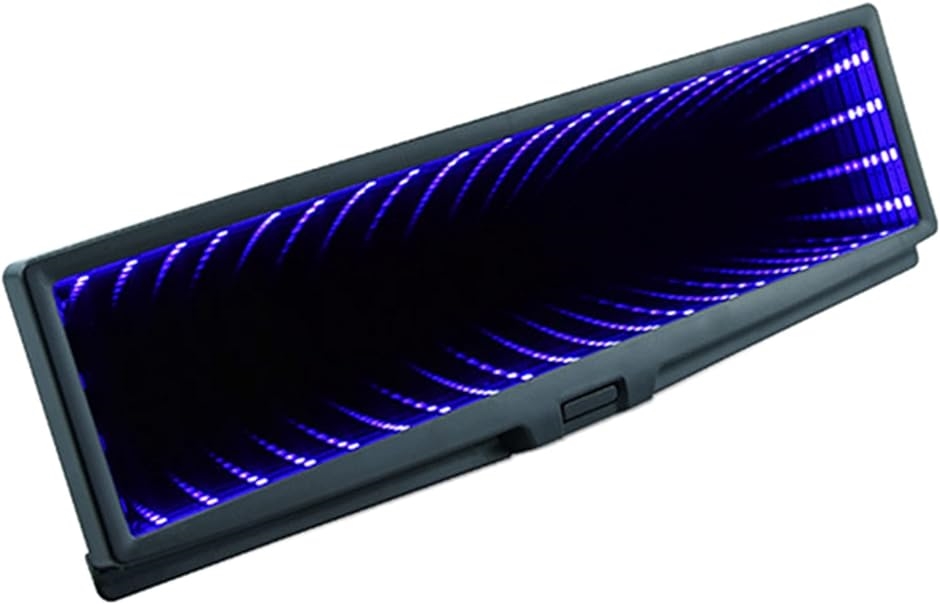 ルームミラー LED ブラックホール ワイドミラー バック 平面 インテリア カスタム パーツ( ブルー)｜zebrand-shop
