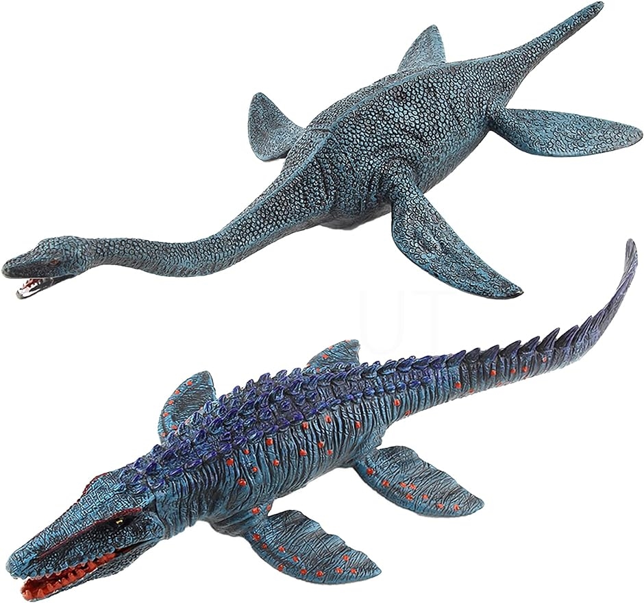 海 恐竜 おもちゃ フィギュア モササウルス プレシオサウルス 2体セット｜zebrand-shop
