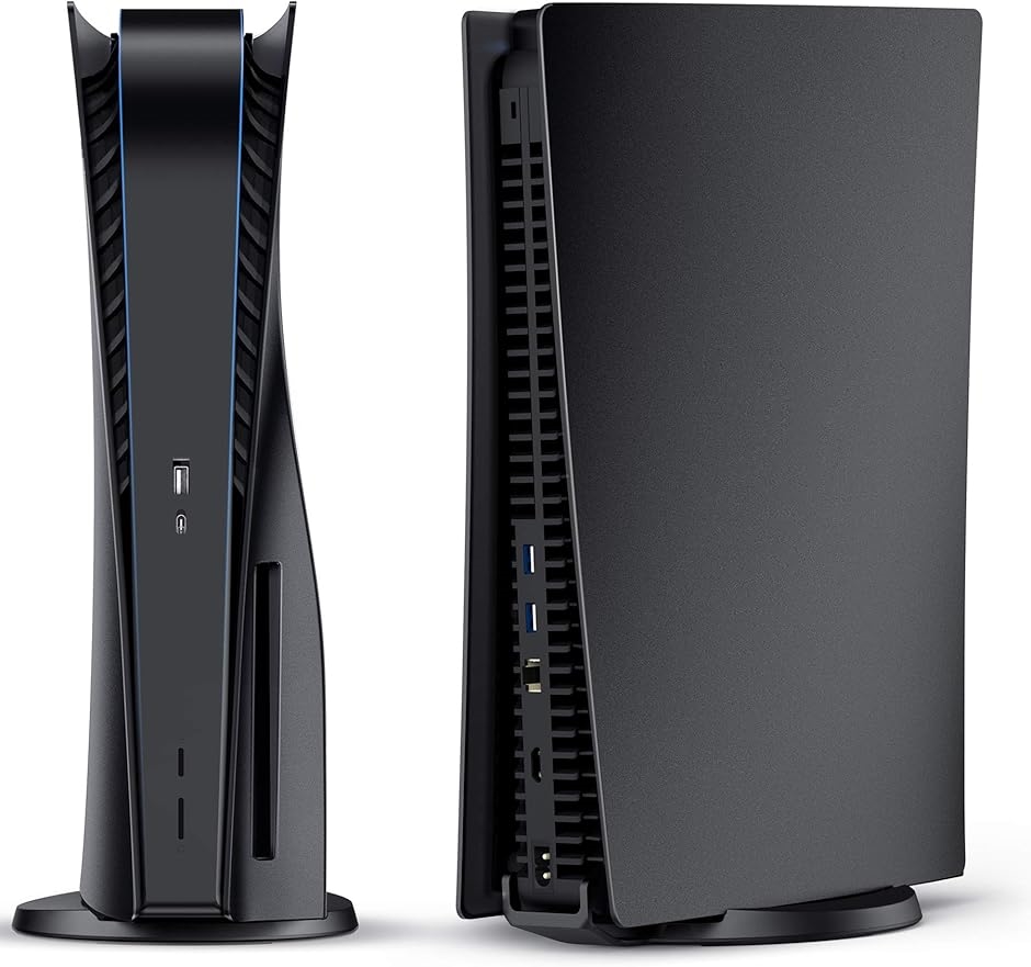 【互換品】ps5 カバー ハードカバー 通常版 交換用パネル 本体保護 防塵 傷防止 保護カバー ブラック(ブラック)
