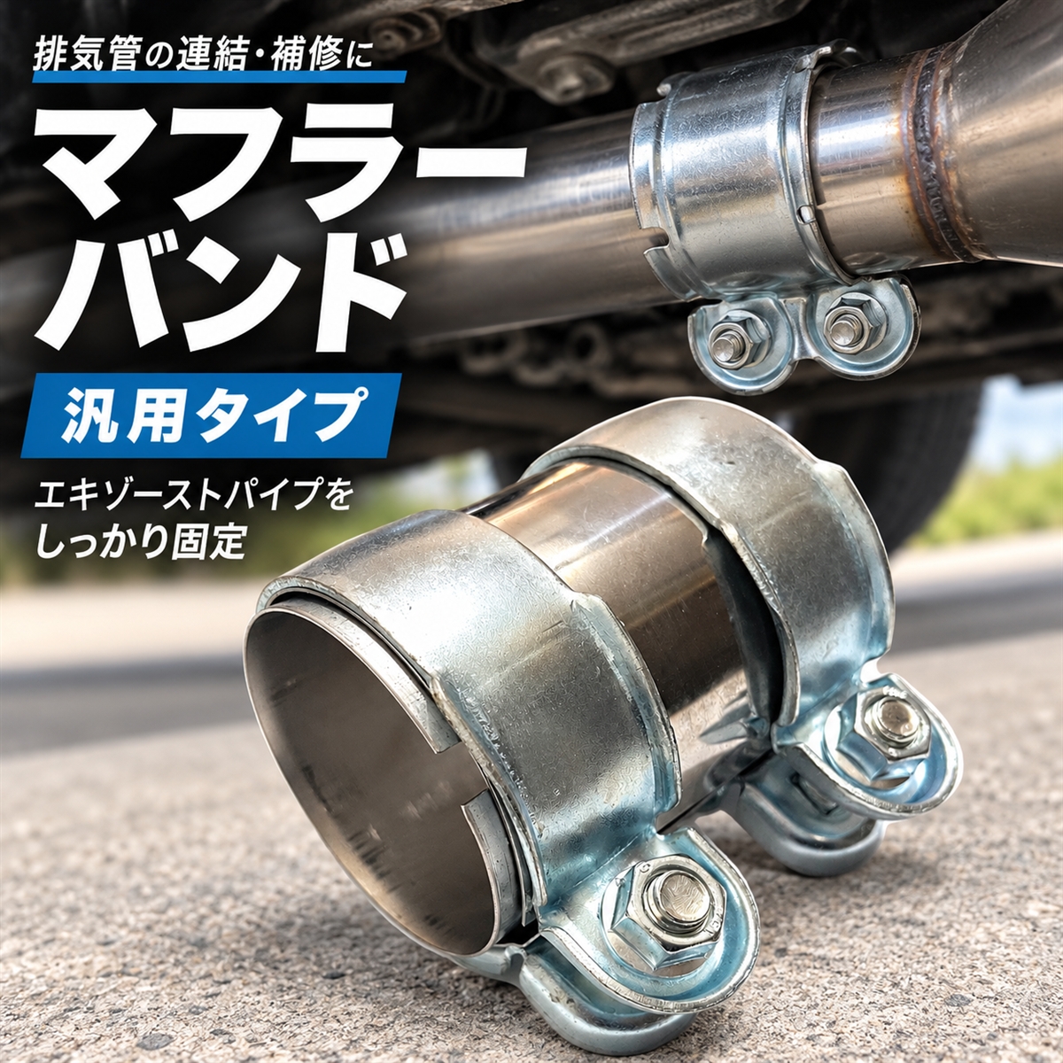 マフラー バンド 汎用 エキゾースト 排気管 クランプ 連結 スリーブ 