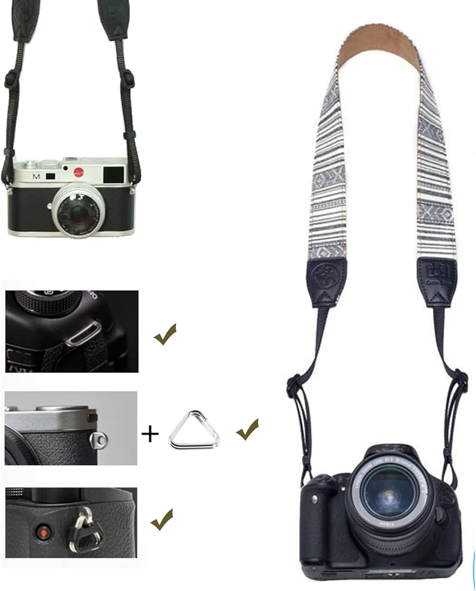 カメラストラップ カメラネックストラップ ショルダーストラップ( グレー,  69CMx4CM)｜zebrand-shop｜05