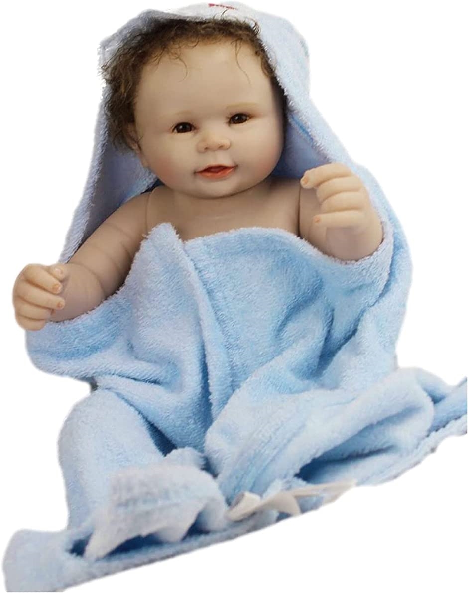 morytrade リボーン ドール 人形 赤ちゃん ベビー 乳児 新生児 おもちゃ リアル 40cm( 青いローブ)