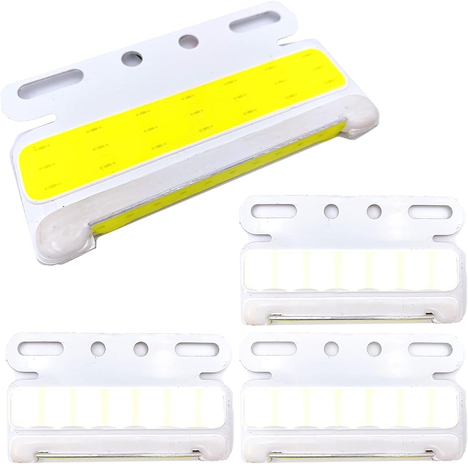 薄型 サイドマーカー LED 24V COB ダウン アンダー ライト 路肩灯 防水 汎用品 車( ホワイト(クリア) 4個,  小)｜zebrand-shop