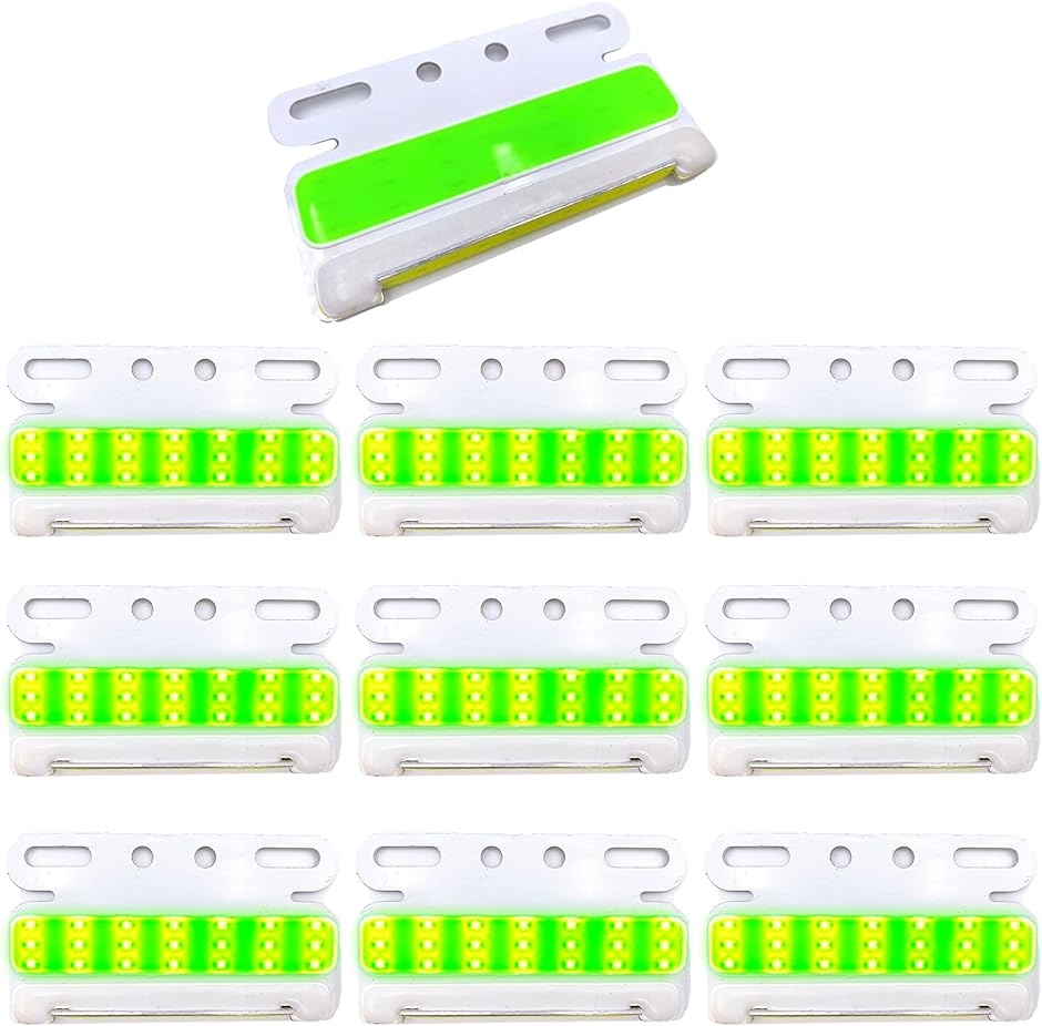 極薄 汎用 サイドマーカー LED 24V COB ダウン アンダー ライト ランプ 路肩灯 ステー 付( グリーン 10個,  小)｜zebrand-shop