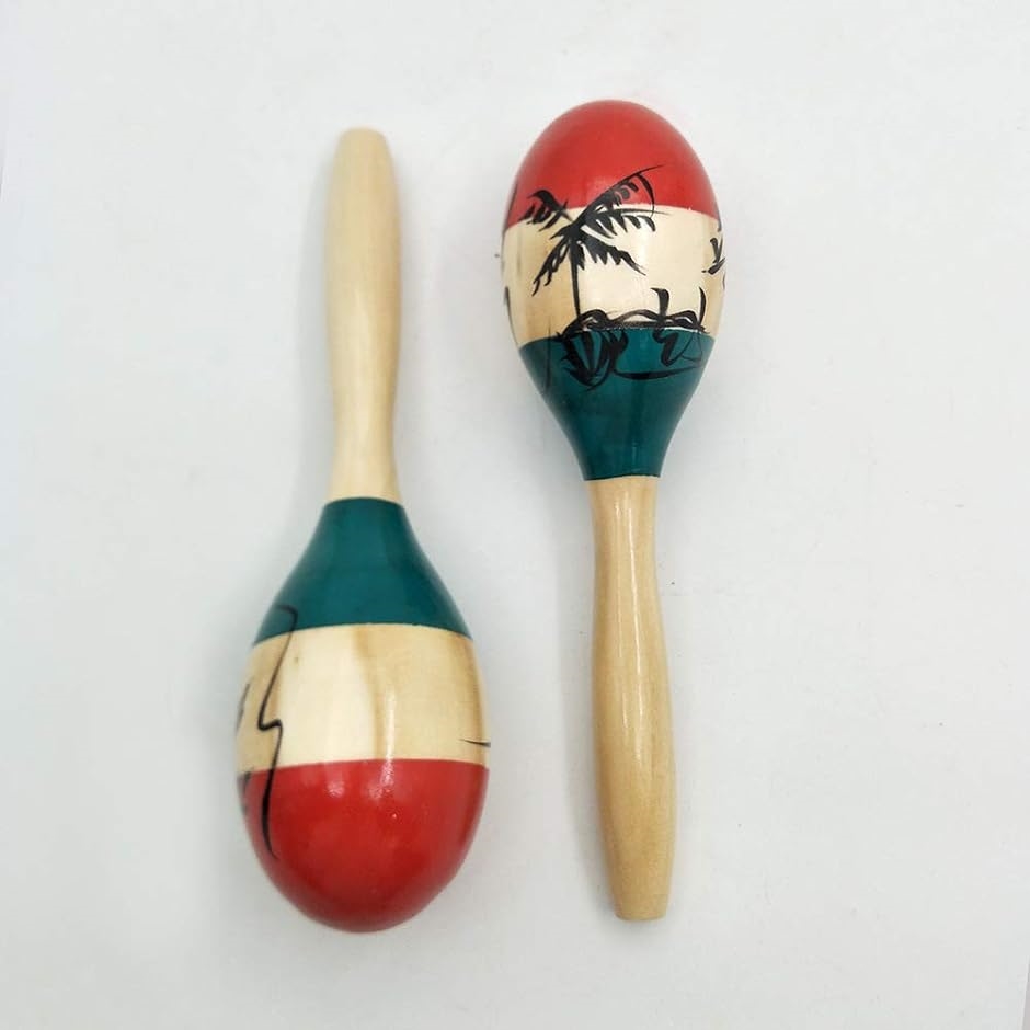 マラカス Maracas 打楽器 ラテン パーカッション リトミック 木製 2個セット