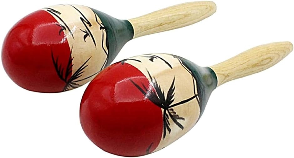 マラカス Maracas 打楽器 ラテン パーカッション リトミック 木製 2個セット