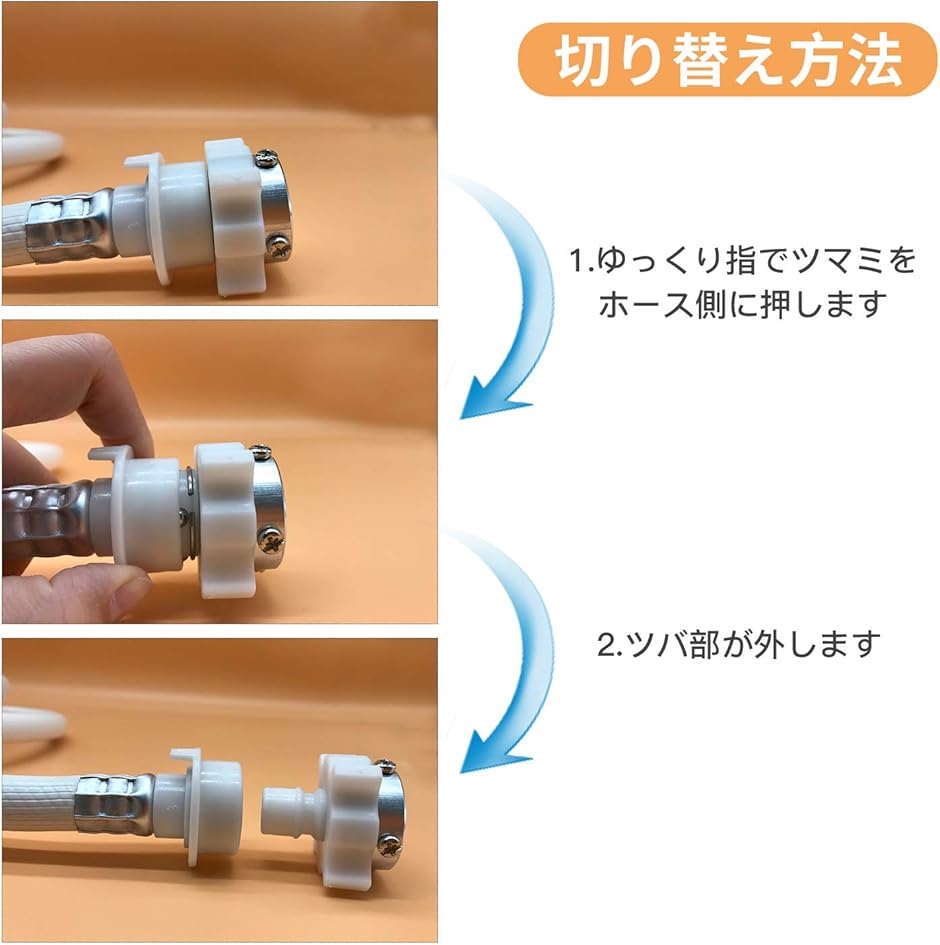 洗濯機排水ホース 自動洗濯機排水ホース 自動排水 抗菌 防臭 抜け防止 水漏れ防止 125cm MDM｜zebrand-shop｜02