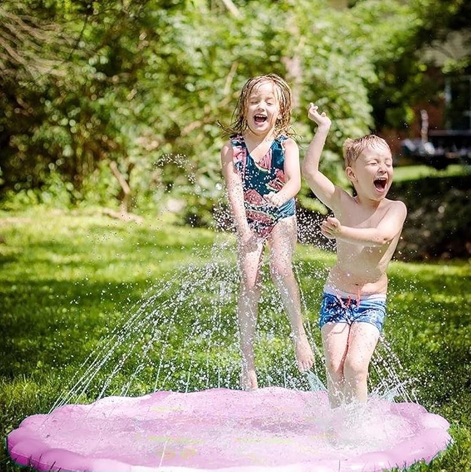 スプラッシュサークル 噴水マット 直径 170cm 噴水プール 子供プール ビニールプール 水遊び おもちゃ 水しぶきマット プレイマット