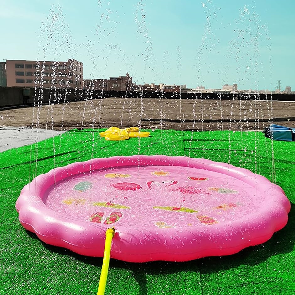 噴水マット 噴水プール プレイマット ビニールプール 水遊び おもちゃ 子供用 夏対策 サイズ直径170CM｜zebrand-shop｜06