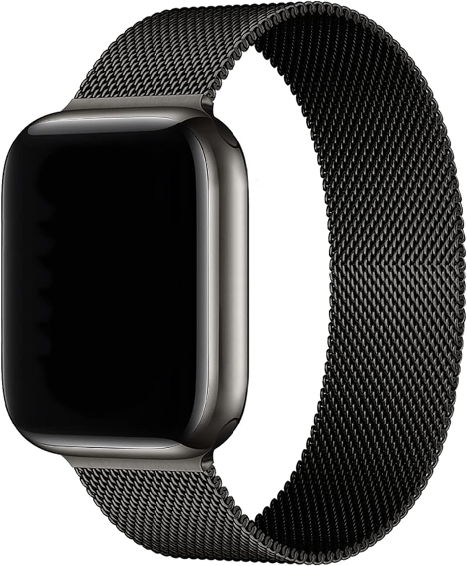 バンド コンパチブル Apple Watchバンド オールメタル ステンレス製 マグネットバンド( ブラック,  42/44/45mm)｜zebrand-shop